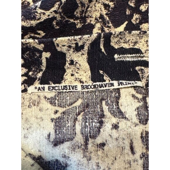 Vintage Sleeveless Small Dress Exclusive Brookhaven Print 50's 60's Button Down - Picture 5 of 10